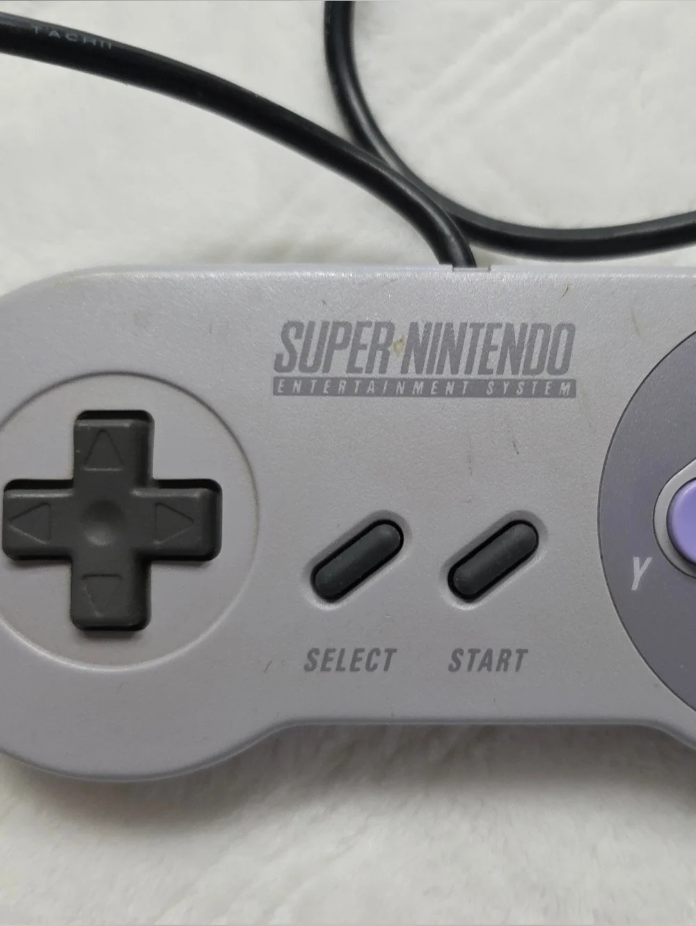 Nintendo Wired Retro Controller - Gray with Purple Buttons